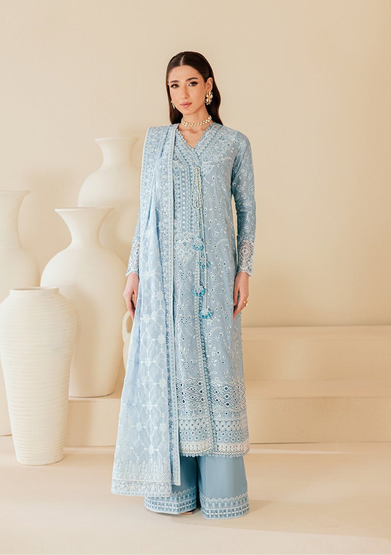 Aik Atelier | Lawn 26 | Look B2601B-Brand:Aik Atelier-Type:Ladies Clothes-Gray-Lawn-House of Maryam- Buy in UK, USA
