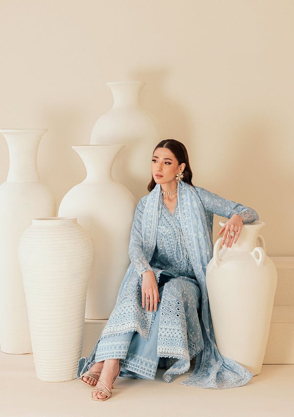 Aik Atelier | Lawn 26 | Look B2601B-Brand:Aik Atelier-Type:Ladies Clothes-Gray-Lawn-House of Maryam- Buy in UK, USA