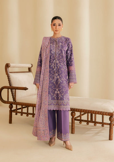 Aik Atelier | Lawn 26 | Look B2602A-Brand:Aik Atelier-Type:Ladies Clothes-Lavender-Lawn-House of Maryam- Buy in UK, USA