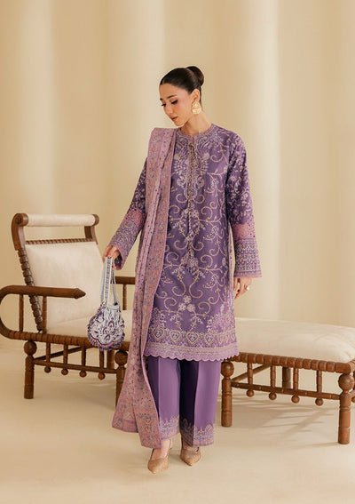 Aik Atelier | Lawn 26 | Look B2602A-Brand:Aik Atelier-Type:Ladies Clothes-Lavender-Lawn-House of Maryam- Buy in UK, USA