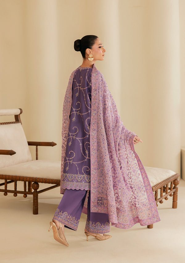 Aik Atelier | Lawn 26 | Look B2602A-Brand:Aik Atelier-Type:Ladies Clothes-Lavender-Lawn-House of Maryam- Buy in UK, USA