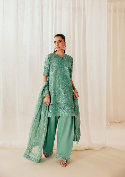 Aik Atelier | Lawn 26 | Look B2603A-Brand:Aik Atelier-Type:Ladies Clothes-Sea Green-Lawn-House of Maryam- Buy in UK, USA