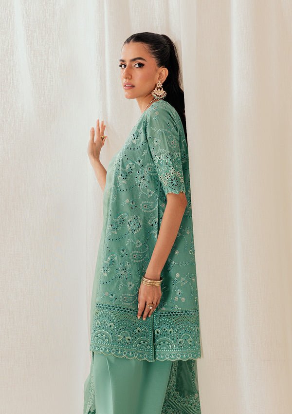 Aik Atelier | Lawn 26 | Look B2603A-Brand:Aik Atelier-Type:Ladies Clothes-Sea Green-Lawn-House of Maryam- Buy in UK, USA