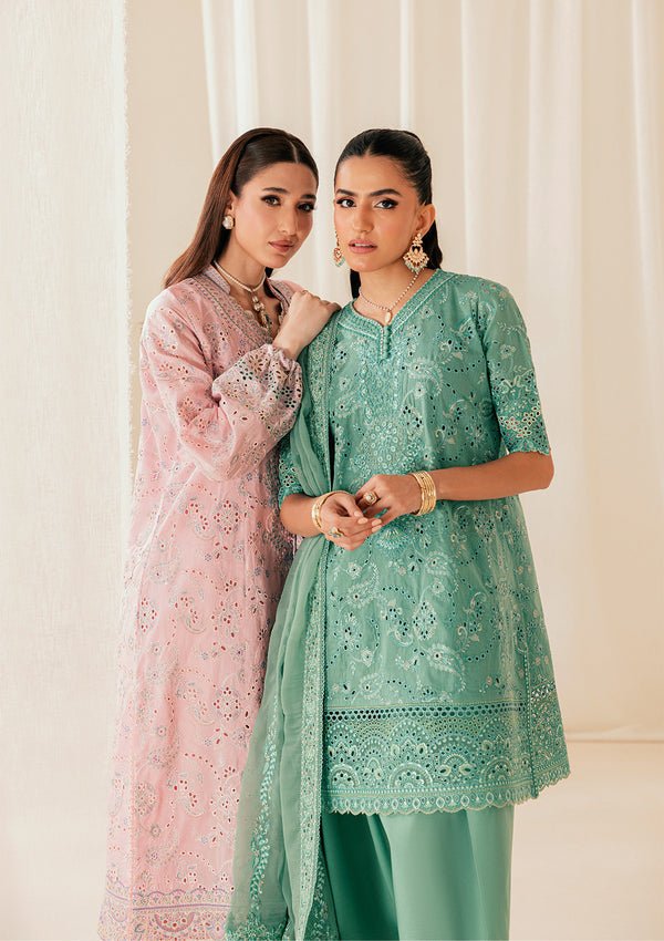 Aik Atelier | Lawn 26 | Look B2603A-Brand:Aik Atelier-Type:Ladies Clothes-Sea Green-Lawn-House of Maryam- Buy in UK, USA