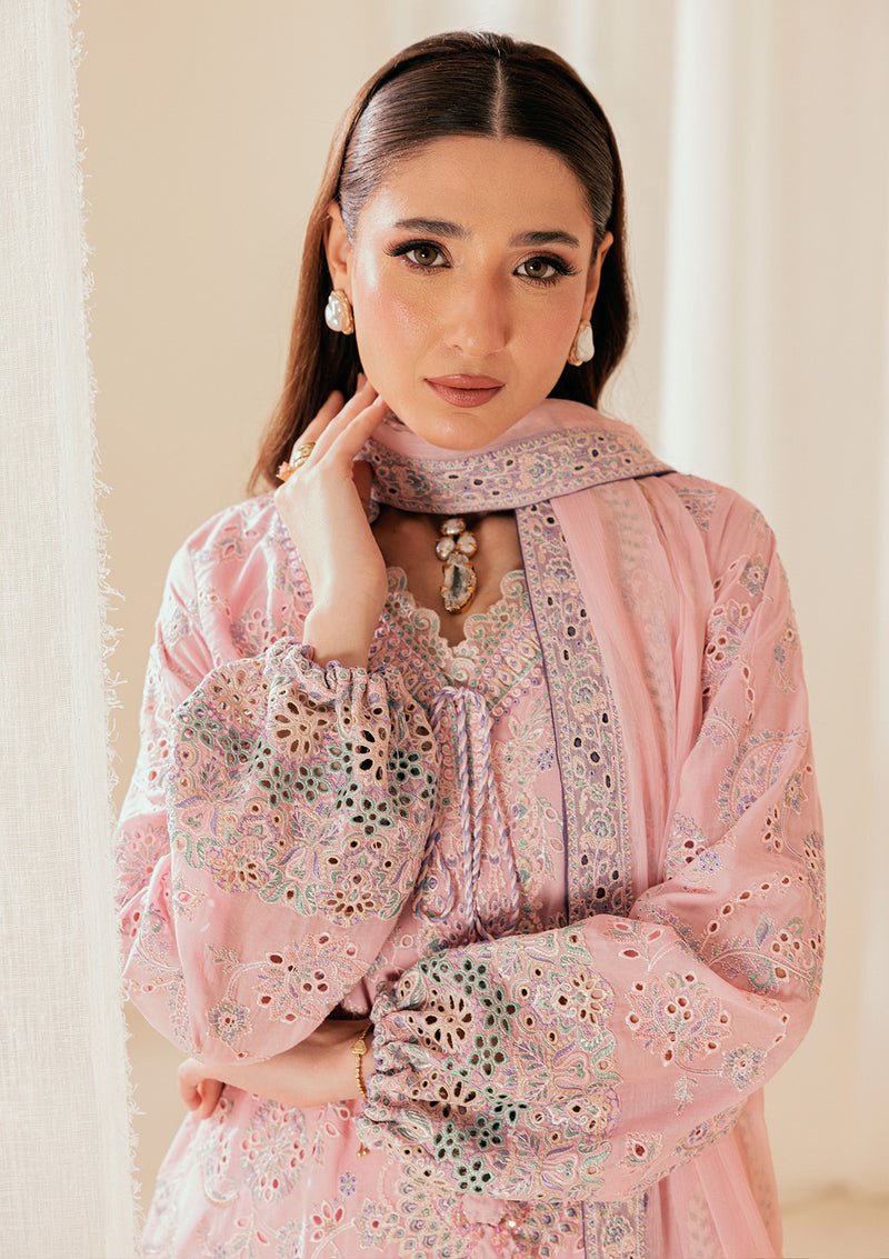 Aik Atelier | Lawn 26 | Look B2603B-Brand:Aik Atelier-Type:Ladies Clothes-Pink-Lawn-House of Maryam- Buy in UK, USA