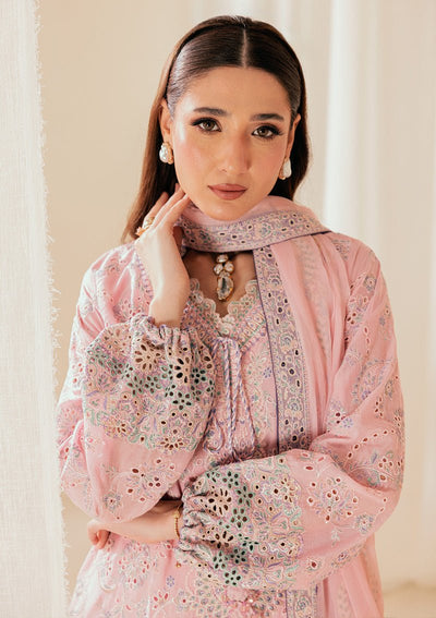 Aik Atelier | Lawn 26 | Look B2603B-Brand:Aik Atelier-Type:Ladies Clothes-Pink-Lawn-House of Maryam- Buy in UK, USA