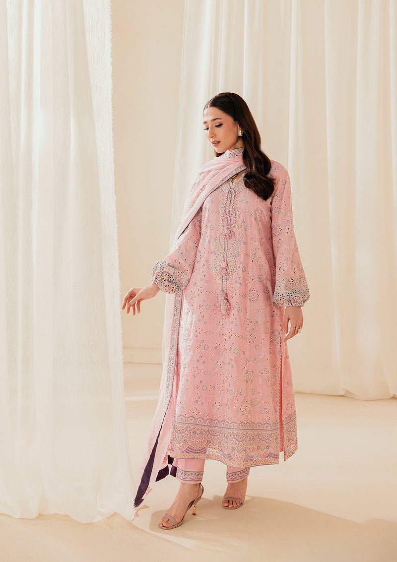 Aik Atelier | Lawn 26 | Look B2603B-Brand:Aik Atelier-Type:Ladies Clothes-Pink-Lawn-House of Maryam- Buy in UK, USA