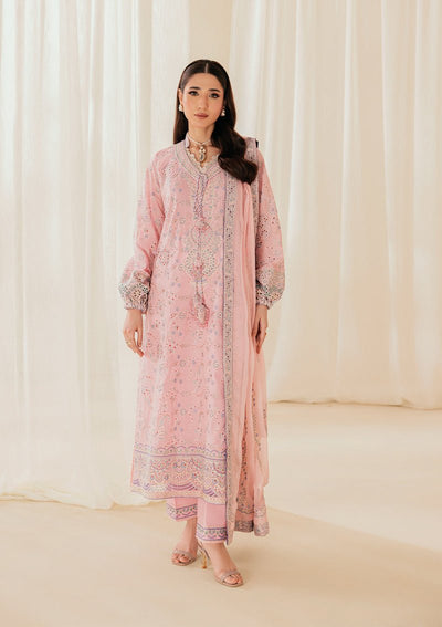 Aik Atelier | Lawn 26 | Look B2603B-Brand:Aik Atelier-Type:Ladies Clothes-Pink-Lawn-House of Maryam- Buy in UK, USA