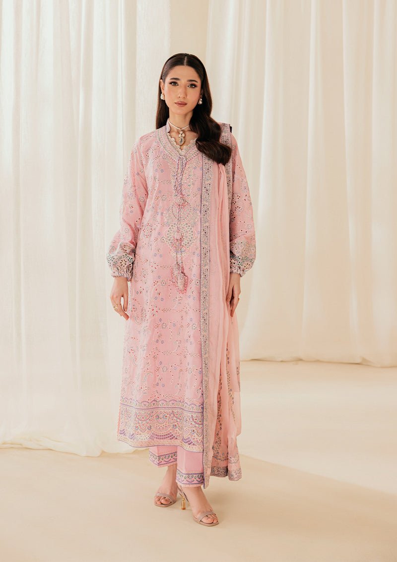 Aik Atelier | Lawn 26 | Look B2603B-Brand:Aik Atelier-Type:Ladies Clothes-Pink-Lawn-House of Maryam- Buy in UK, USA