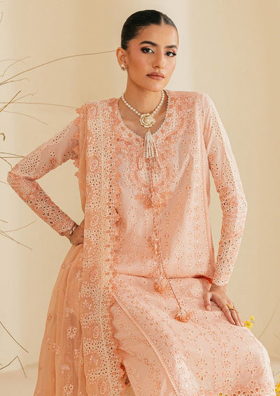 Aik Atelier | Lawn 26 | Look B2604B-Brand:Aik Atelier-Type:Ladies Clothes-Light Peach Pink-Lawn-House of Maryam- Buy in UK, USA