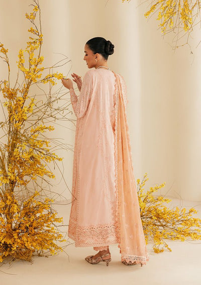 Aik Atelier | Lawn 26 | Look B2604B-Brand:Aik Atelier-Type:Ladies Clothes-Light Peach Pink-Lawn-House of Maryam- Buy in UK, USA