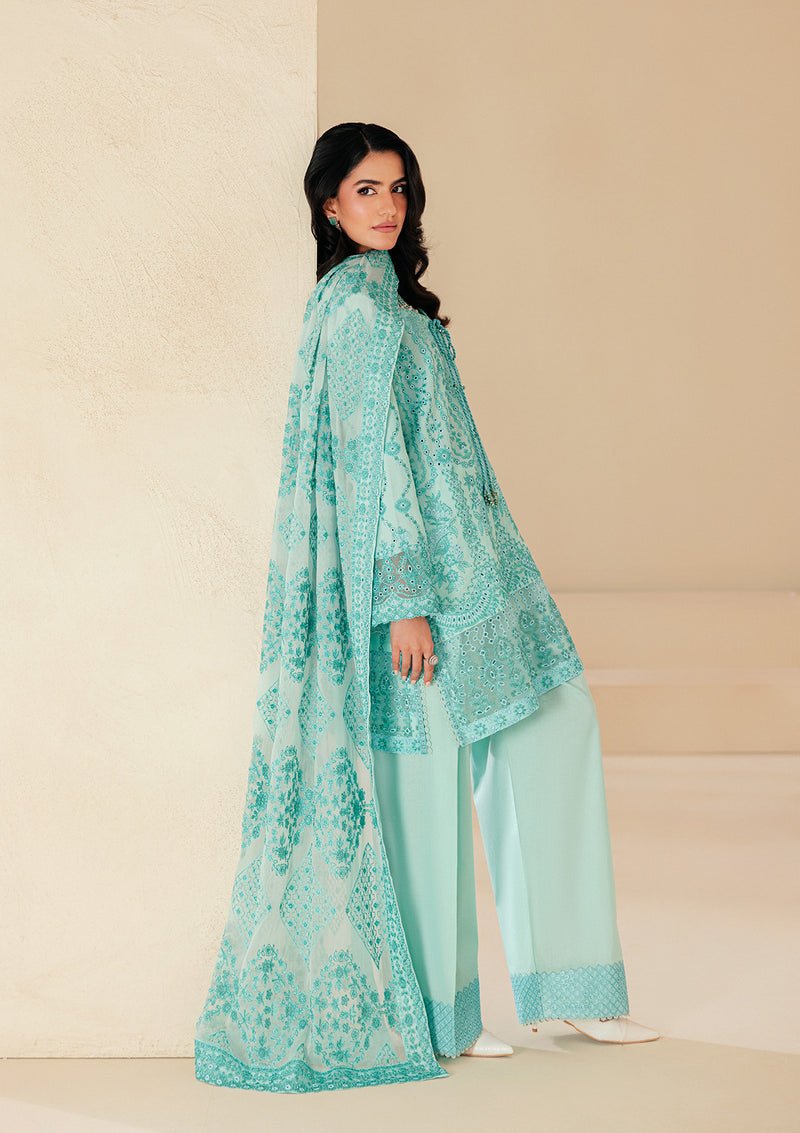 Aik Atelier | Lawn 26 | Look B2605A-Brand:Aik Atelier-Type:Ladies Clothes-Ferozi-Lawn-House of Maryam- Buy in UK, USA