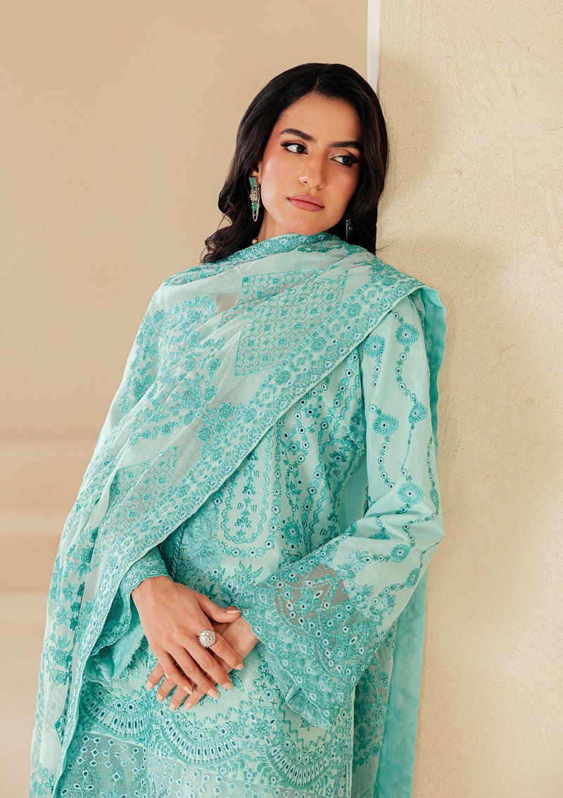 Aik Atelier | Lawn 26 | Look B2605A-Brand:Aik Atelier-Type:Ladies Clothes-Ferozi-Lawn-House of Maryam- Buy in UK, USA