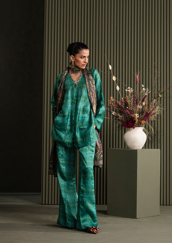 Aik Atelier Look 05 printed silk three piece suit