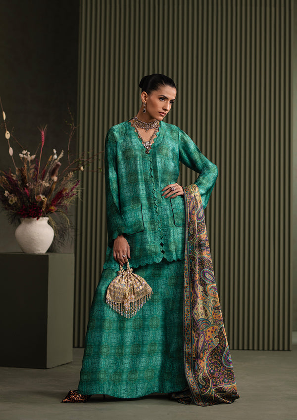 Aik Atelier Look 05 printed silk three piece suit, photo 3