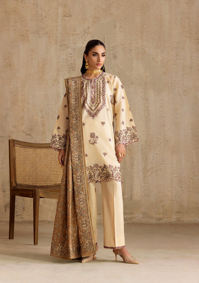 Aik Atelier Look 01 embroidered jacquard lawn suit
