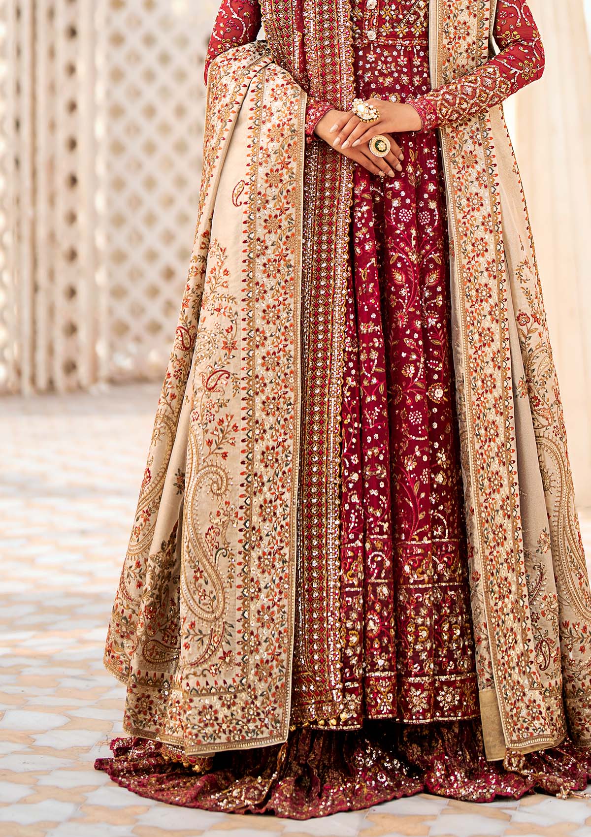 Aik Atelier | Wedding Festive 24 | Shawl -  Aik Atelier Bridal - Original Designer Dress - House of Maryam