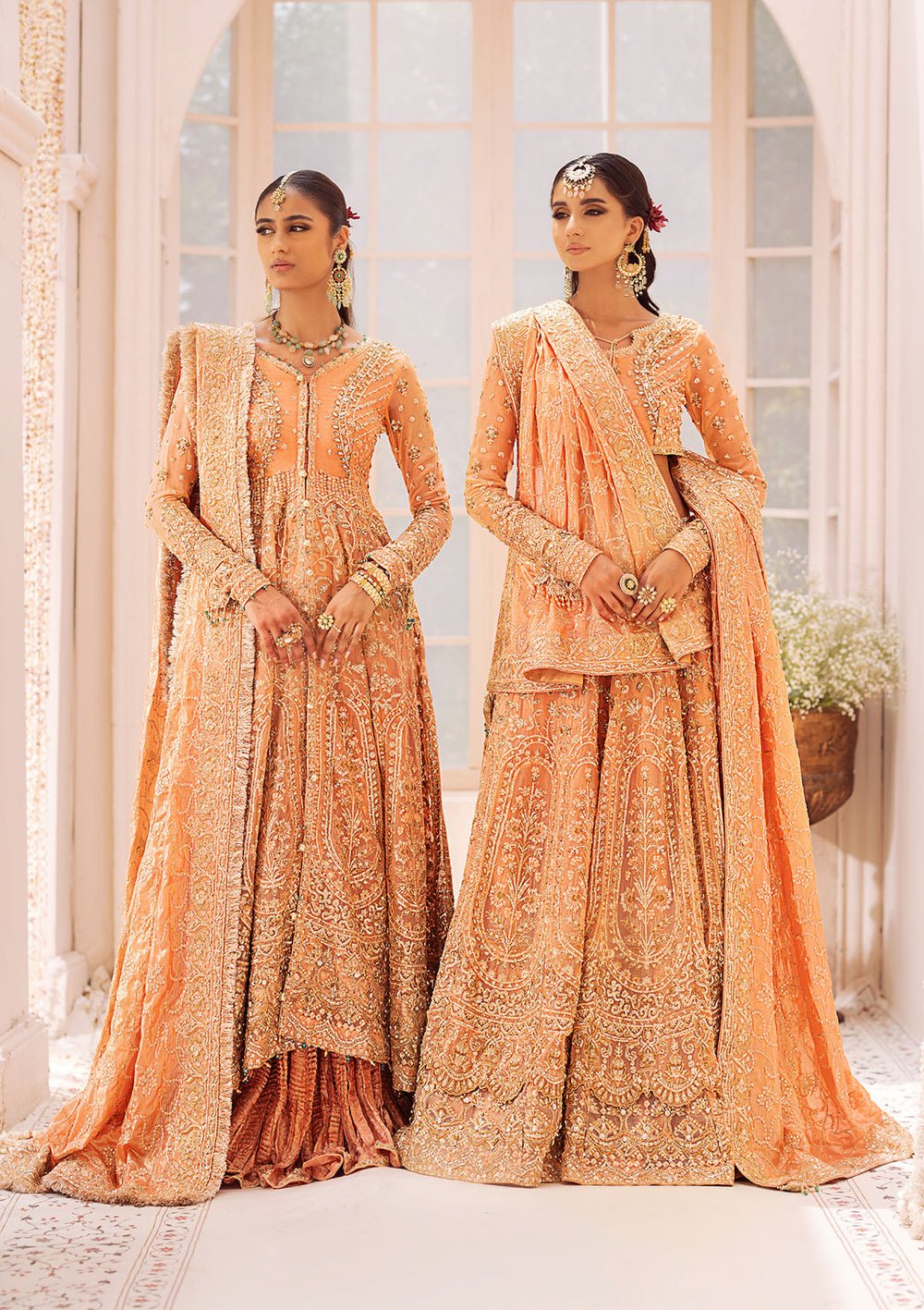 Aik Atelier | Wedding Formals | LOOK-06-Brand:Aik Atelier-Type:Ladies Clothes-Orange-Chiffon-House of Maryam- Buy in UK, USA