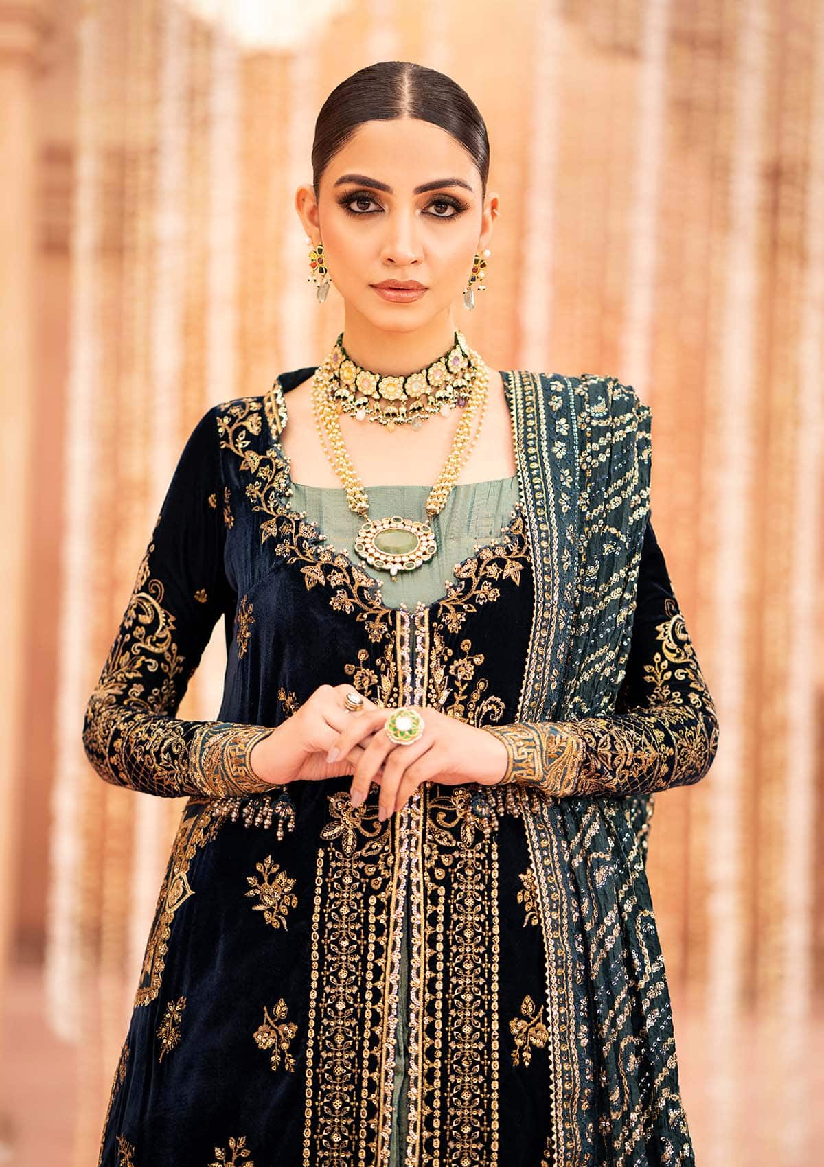 Aik Atelier | Zardozi Velvet 23 | 01 -  Aik Atelier Formal - Original Designer Dress - House of Maryam