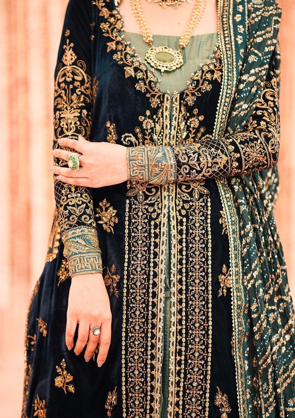 Aik Atelier | Zardozi Velvet 23 | 01 -  Aik Atelier Formal - Original Designer Dress - House of Maryam