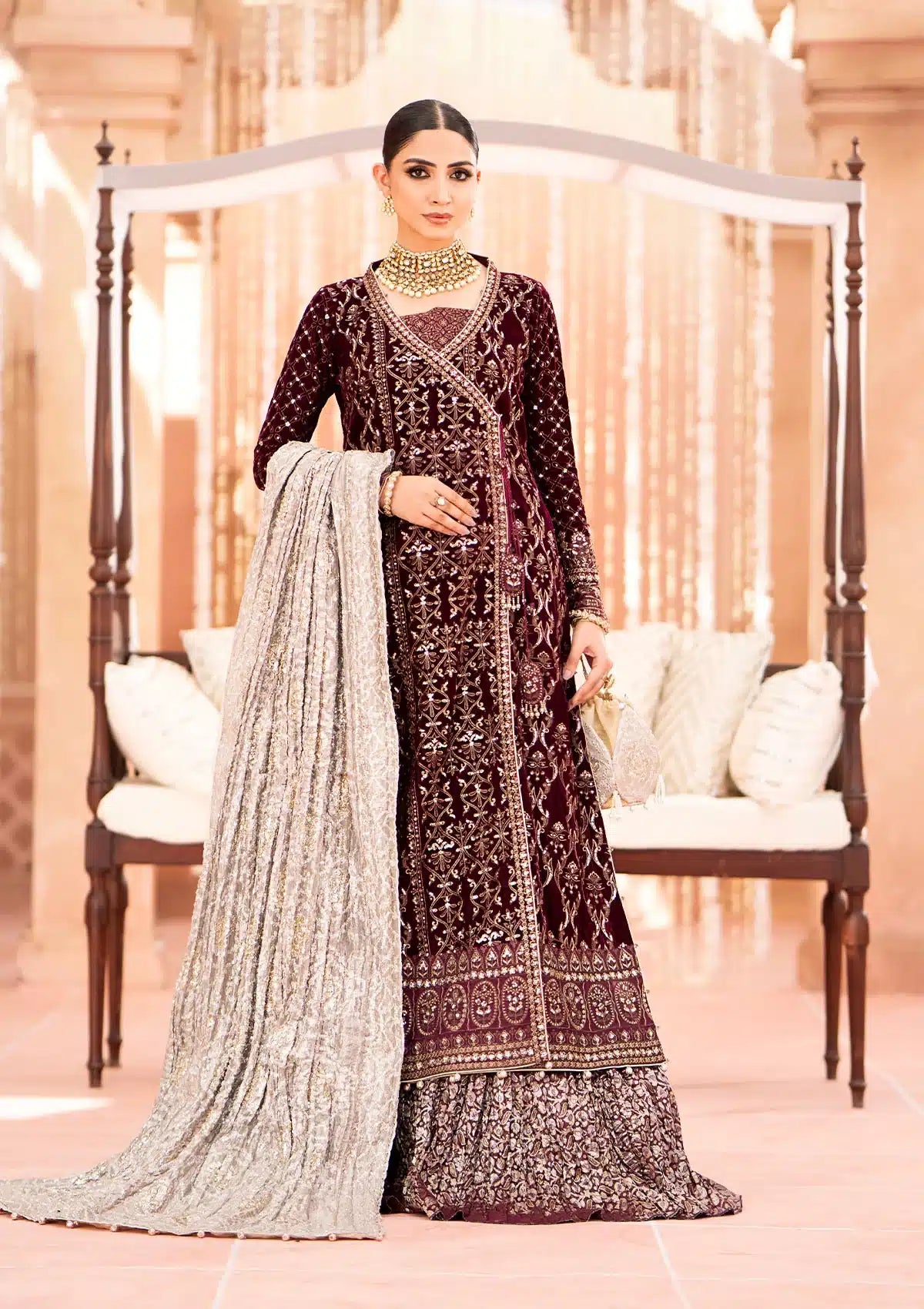 Aik Atelier | Zardozi Velvet 23 | 08 -  Aik Atelier Formal - Original Designer Dress - House of Maryam