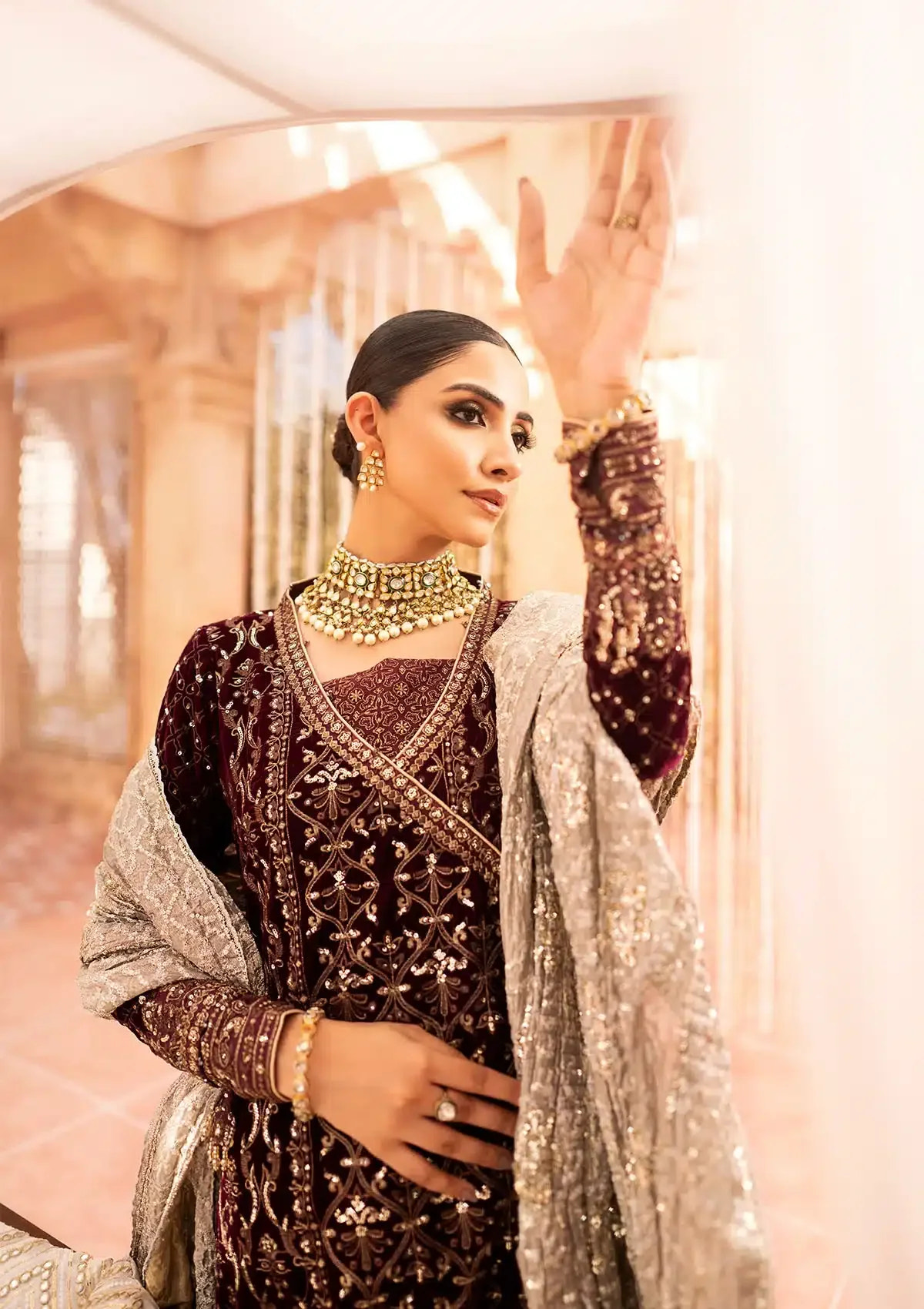 Aik Atelier | Zardozi Velvet 23 | 08 -  Aik Atelier Formal - Original Designer Dress - House of Maryam