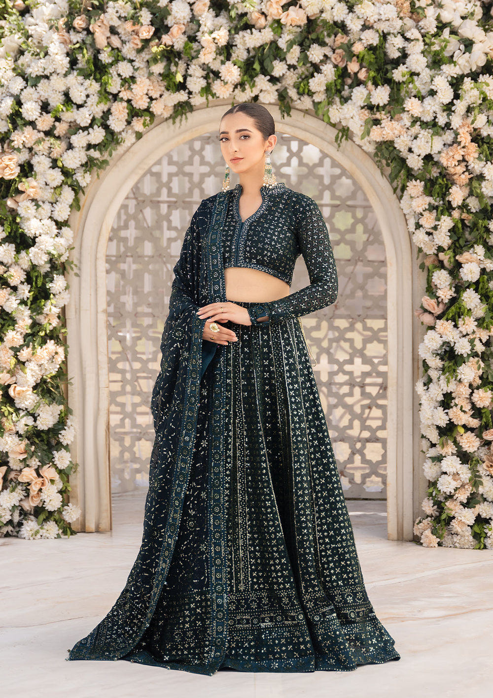 Aik Atelier Look 01 embroidered chiffon suit