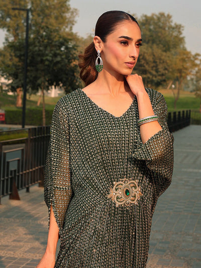 Ain | Raya Luxury Formals |AN-108 JADE-Brand:Ain-Type:Ladies Clothes-Black-Chiffon-House of Maryam- Buy in UK, USA