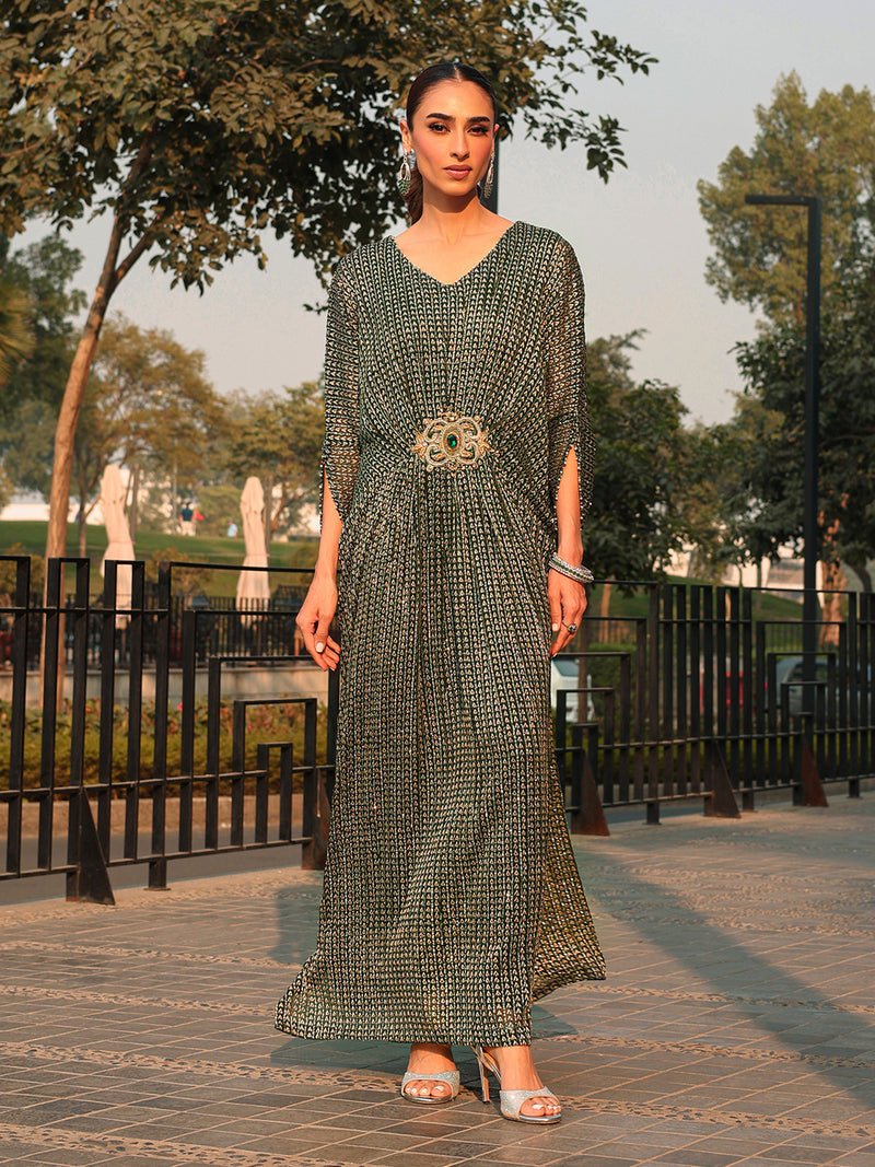 Ain | Raya Luxury Formals |AN-108 JADE-Brand:Ain-Type:Ladies Clothes-Black-Chiffon-House of Maryam- Buy in UK, USA
