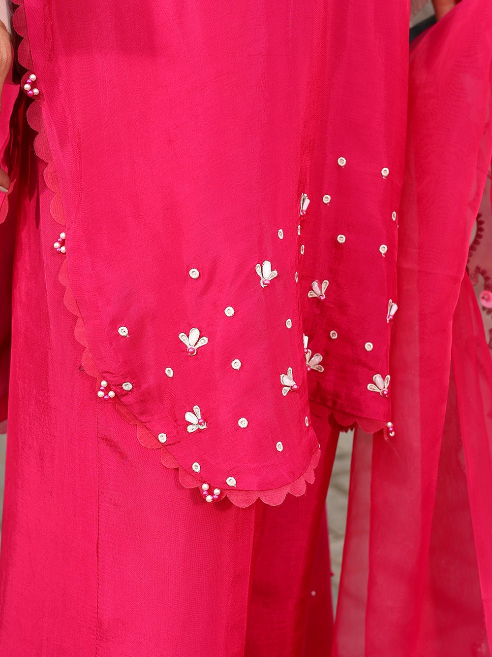 Ain | Raya Luxury Formals | AN-165 GARNET-Brand:Ain-Type:Ladies Clothes-French Rose-Silk-House of Maryam- Buy in UK, USA