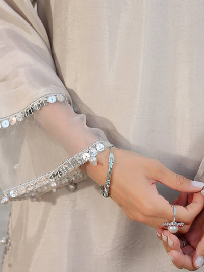 Ain | Raya Luxury Formals | AN-166 ZIRCON-Brand:Ain-Type:Ladies Clothes-Silver Gray-Silk-House of Maryam- Buy in UK, USA