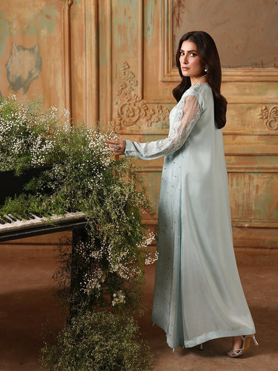 Ain | Sila Formals | HARMONY-Brand:Ain-Type:Ladies Clothes-Mint-Silk-House of Maryam- Buy in UK, USA