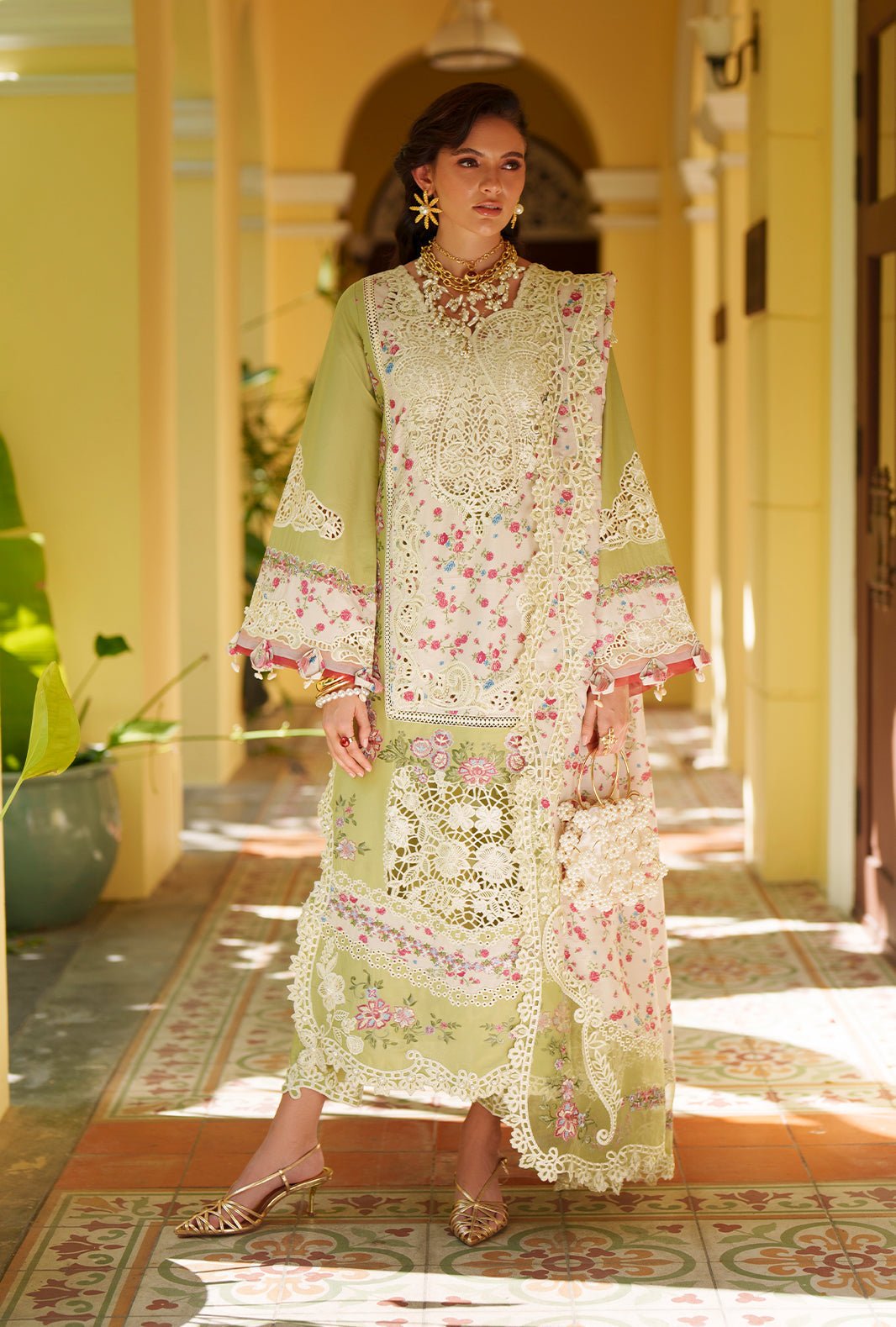 AJR Couture | Evara Luxury Lawn | Alira-Brand:AJR Couture-Type:Ladies Clothes-Mint Green-Lawn-House of Maryam- Buy in UK, USA