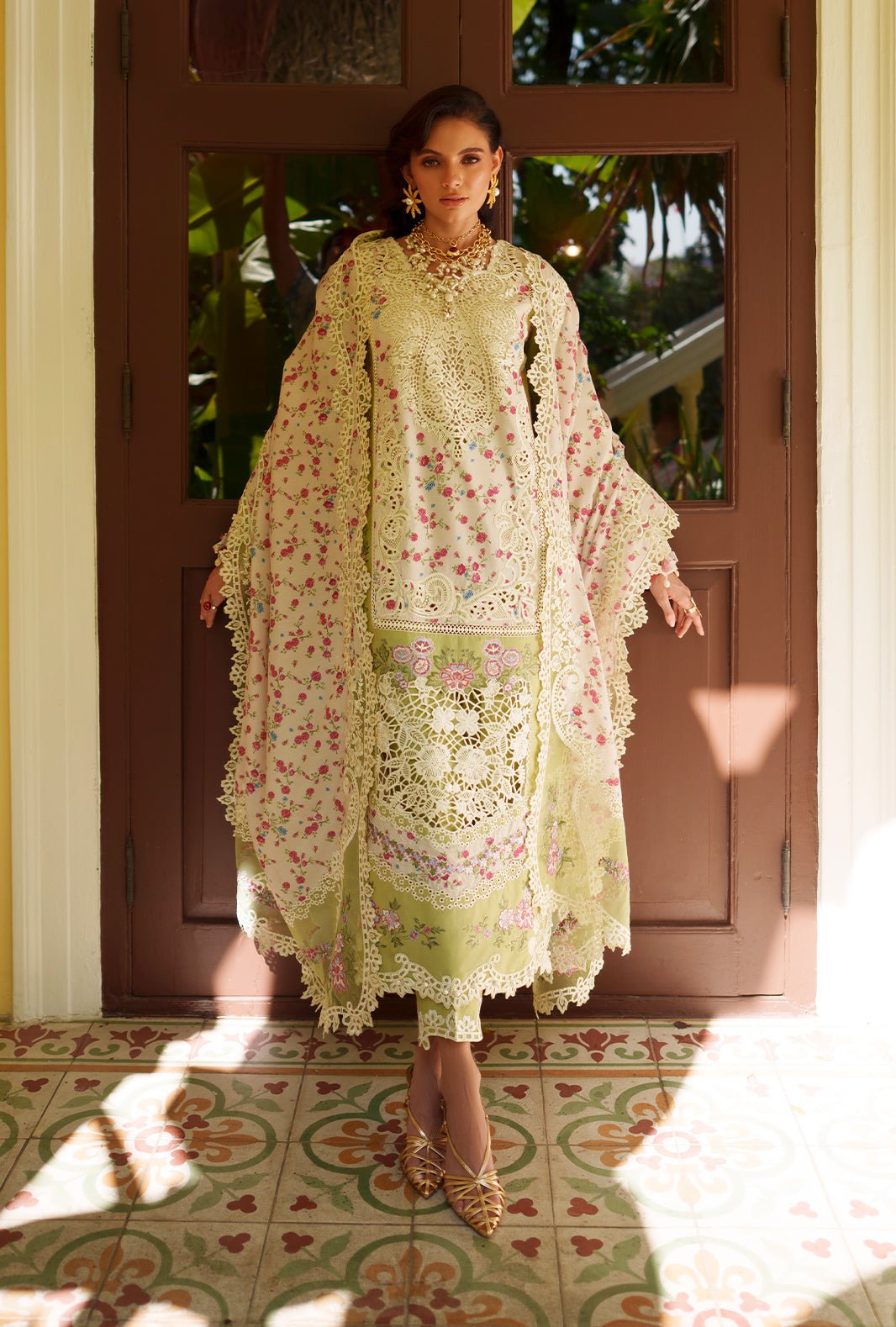 AJR Couture | Evara Luxury Lawn | Alira-Brand:AJR Couture-Type:Ladies Clothes-Mint Green-Lawn-House of Maryam- Buy in UK, USA
