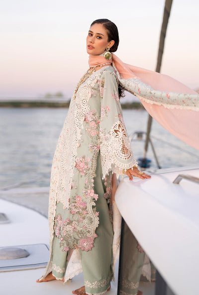 AJR Couture | Evara Luxury Lawn | Fyna-Brand:AJR Couture-Type:Ladies Clothes-Ferozi Mint-Lawn-House of Maryam- Buy in UK, USA