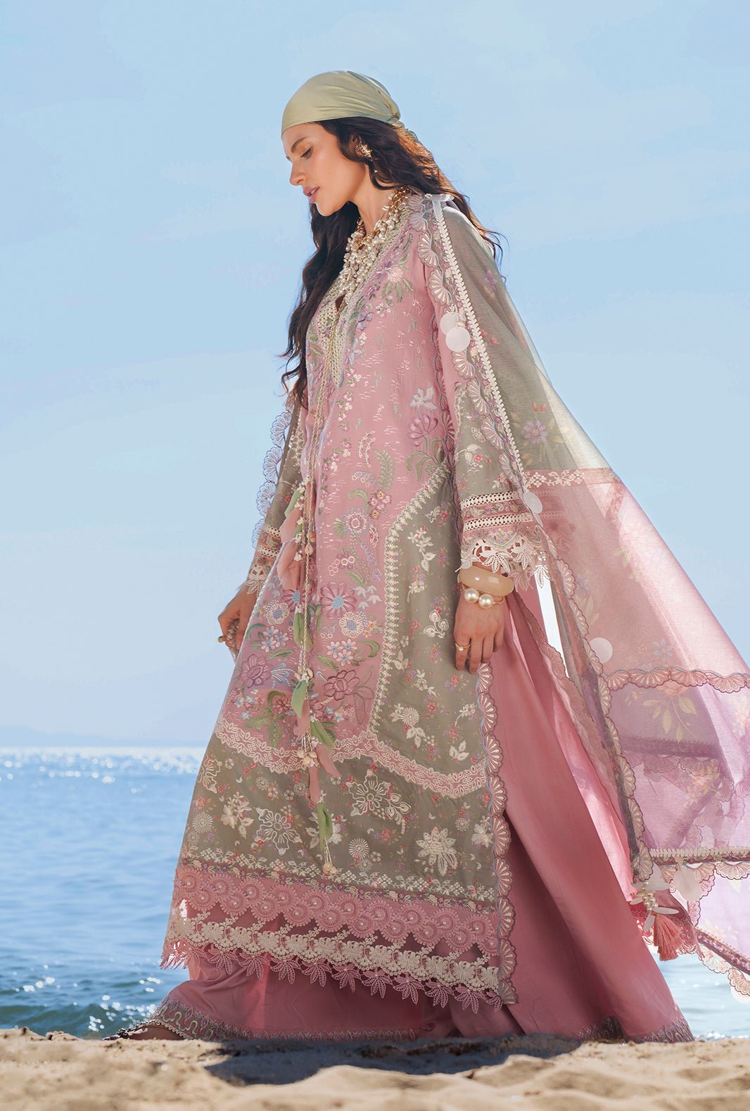 AJR Couture | Evara Luxury Lawn | Niva-Brand:AJR Couture-Type:Ladies Clothes-Pink-Lawn-House of Maryam- Buy in UK, USA