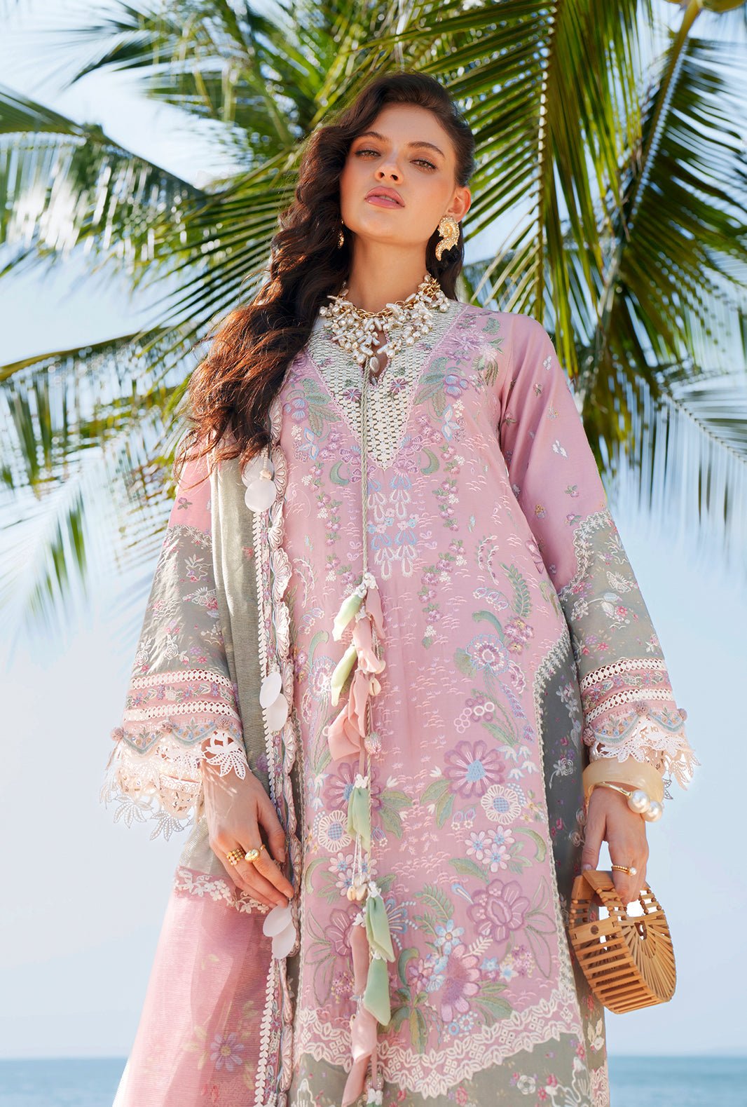 AJR Couture | Evara Luxury Lawn | Niva-Brand:AJR Couture-Type:Ladies Clothes-Pink-Lawn-House of Maryam- Buy in UK, USA