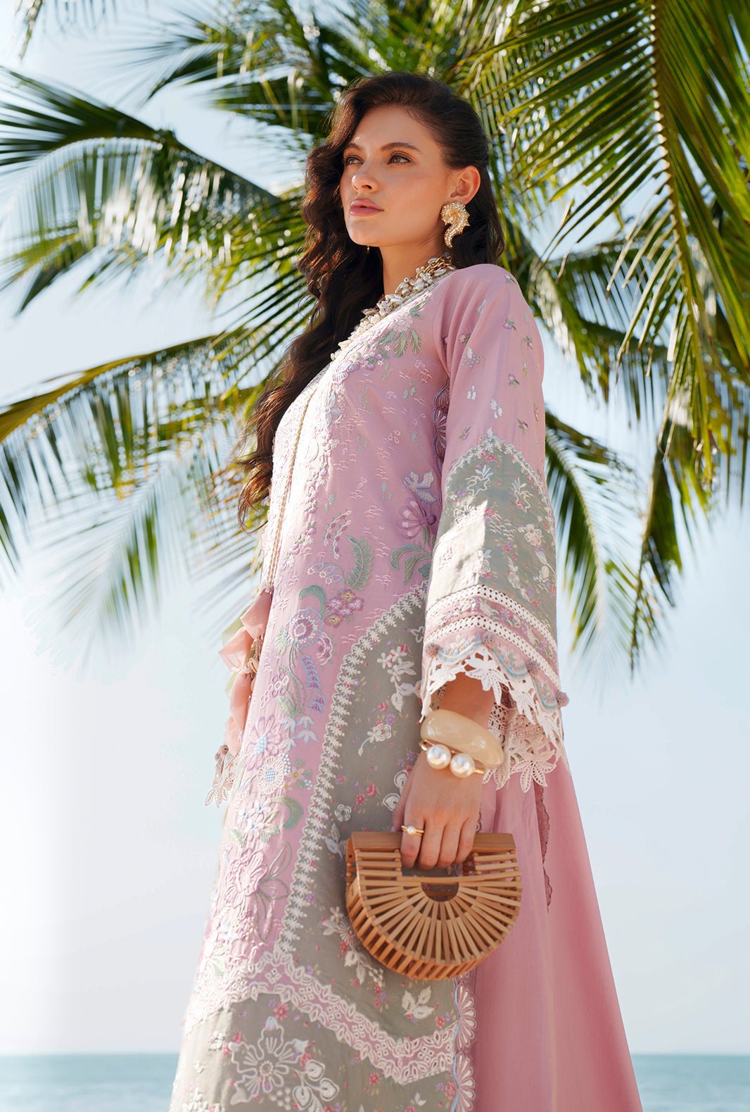 AJR Couture | Evara Luxury Lawn | Niva-Brand:AJR Couture-Type:Ladies Clothes-Pink-Lawn-House of Maryam- Buy in UK, USA