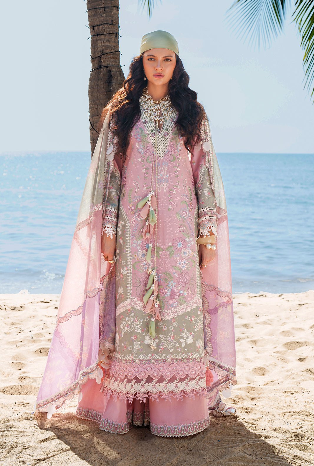 AJR Couture | Evara Luxury Lawn | Niva-Brand:AJR Couture-Type:Ladies Clothes-Pink-Lawn-House of Maryam- Buy in UK, USA