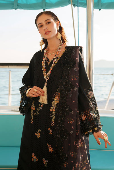 AJR Couture | Evara Luxury Lawn | Riela-Brand:AJR Couture-Type:Ladies Clothes-Black-Lawn-House of Maryam- Buy in UK, USA