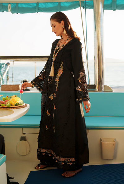 AJR Couture | Evara Luxury Lawn | Riela-Brand:AJR Couture-Type:Ladies Clothes-Black-Lawn-House of Maryam- Buy in UK, USA