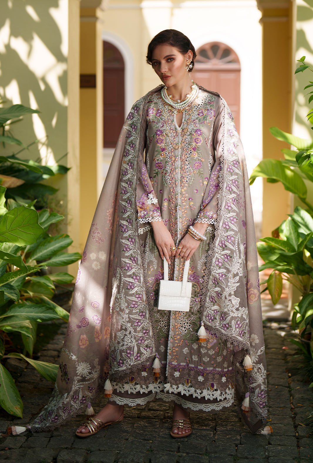 AJR Couture | Evara Luxury Lawn | Veya-Brand:AJR Couture-Type:Ladies Clothes-Mouse Gray-Lawn-House of Maryam- Buy in UK, USA