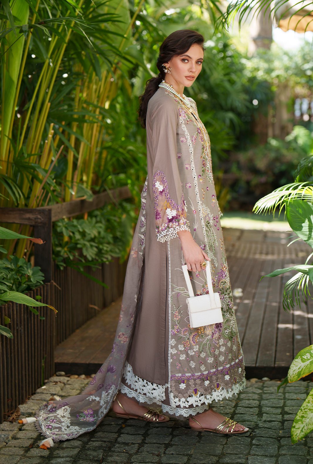 AJR Couture | Evara Luxury Lawn | Veya-Brand:AJR Couture-Type:Ladies Clothes-Mouse Gray-Lawn-House of Maryam- Buy in UK, USA