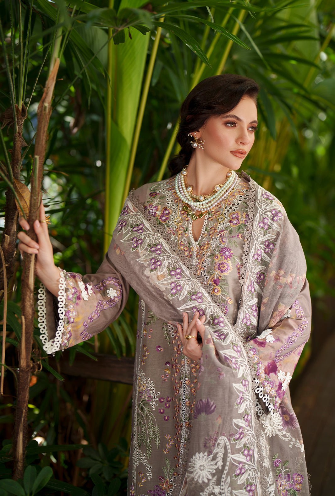 AJR Couture | Evara Luxury Lawn | Veya-Brand:AJR Couture-Type:Ladies Clothes-Mouse Gray-Lawn-House of Maryam- Buy in UK, USA