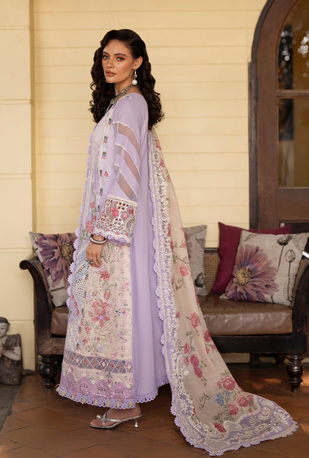 AJR Couture | Evara Luxury Lawn | Zaya-Brand:AJR Couture-Type:Ladies Clothes-Lilac-Lawn-House of Maryam- Buy in UK, USA
