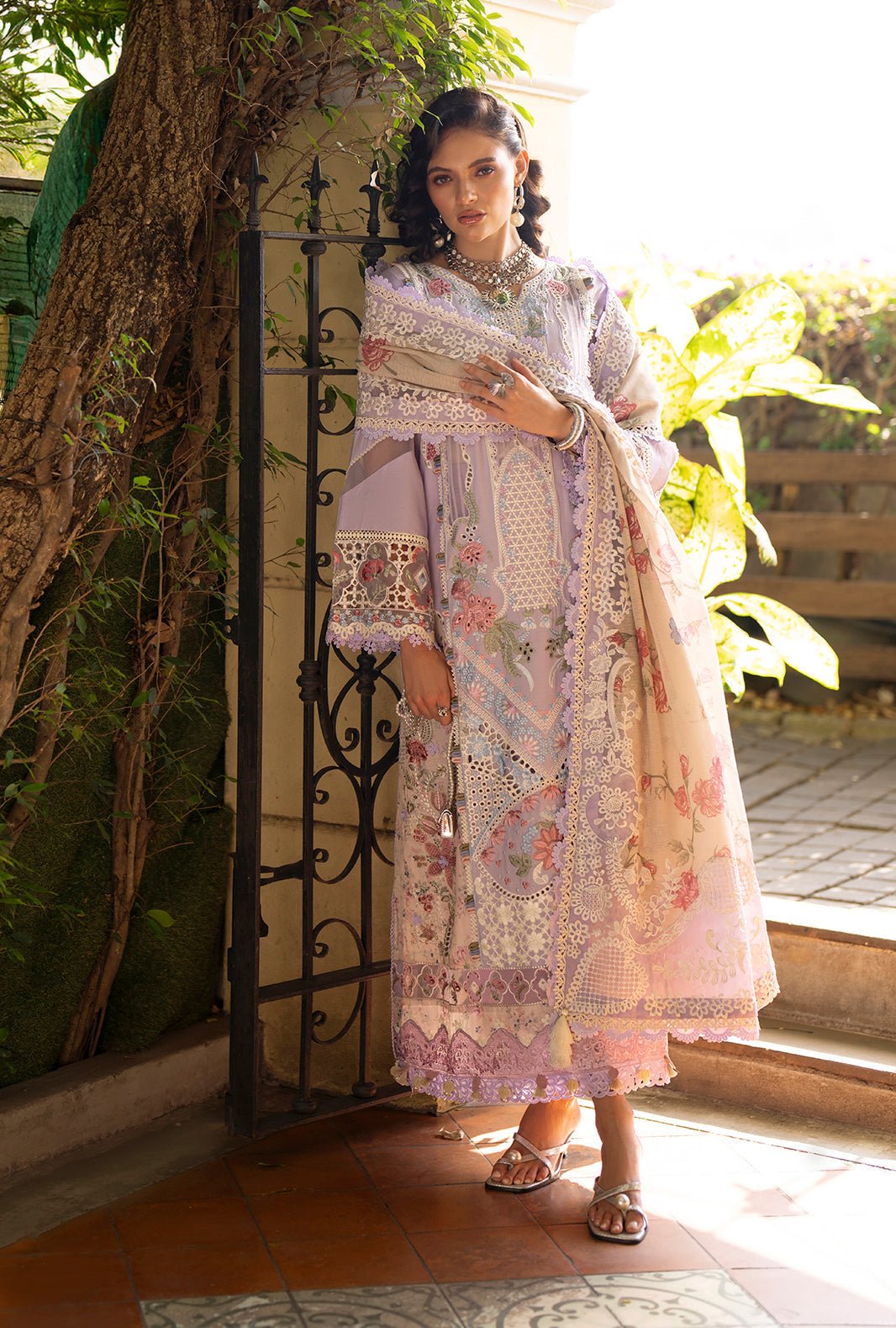 AJR Couture | Evara Luxury Lawn | Zaya-Brand:AJR Couture-Type:Ladies Clothes-Lilac-Lawn-House of Maryam- Buy in UK, USA