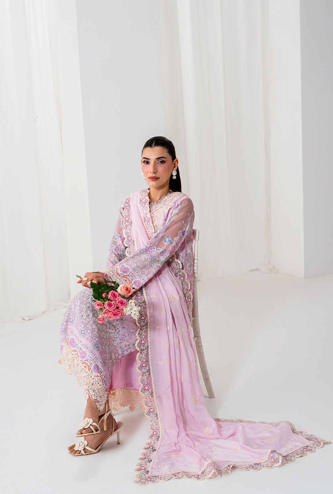 AJR Couture | Luxe Silk 26 | Aela-Brand:AJR Couture-Type:Ladies Clothes-Lilac-Raw Silk-House of Maryam- Buy in UK, USA