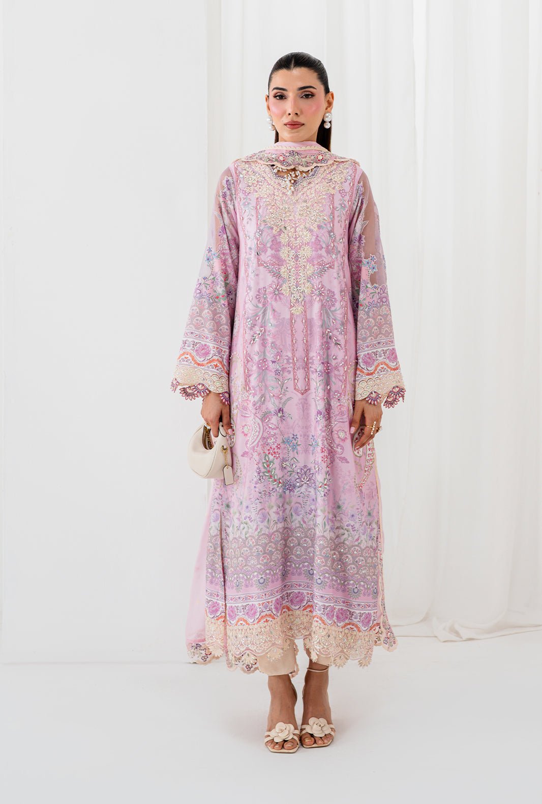 AJR Couture | Luxe Silk 26 | Aela-Brand:AJR Couture-Type:Ladies Clothes-Lilac-Raw Silk-House of Maryam- Buy in UK, USA