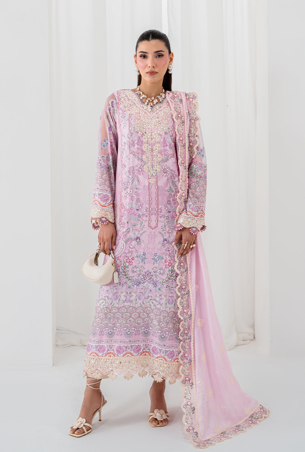 AJR Couture | Luxe Silk 26 | Aela-Brand:AJR Couture-Type:Ladies Clothes-Lilac-Raw Silk-House of Maryam- Buy in UK, USA