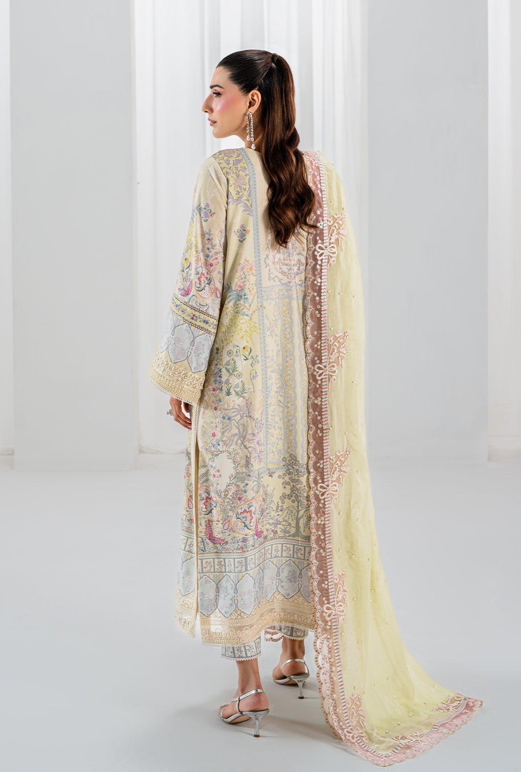 AJR Couture | Luxe Silk 26 | Isra-Brand:AJR Couture-Type:Ladies Clothes-Butter Yellow-Raw Silk-House of Maryam- Buy in UK, USA